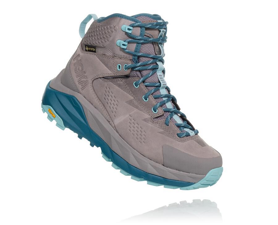 Hiking Boots Womens - Hoka One One Kaha GORE-TEX - Grey - WTBKYNU-84